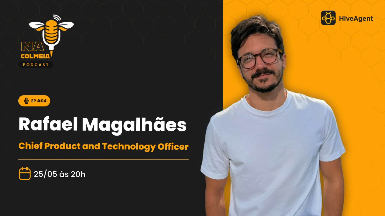 Rafael Magalhães no Na Colmeia Podcast — episódio 04 sobre aha moment e uso de IA na Anexya